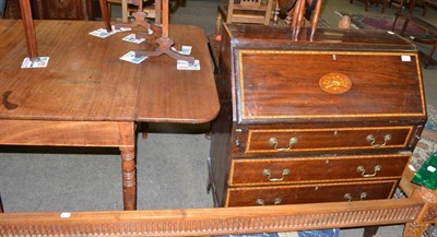 Lot 518 - George IV mahogany Pembroke table and a bureau