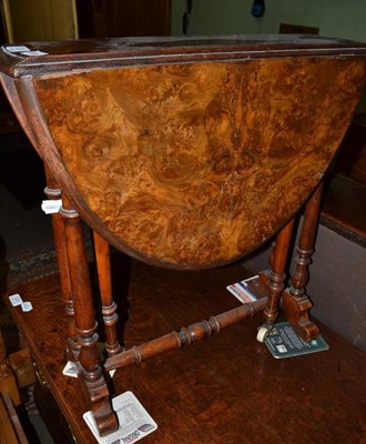 Lot 529 - A burr walnut Sutherland table