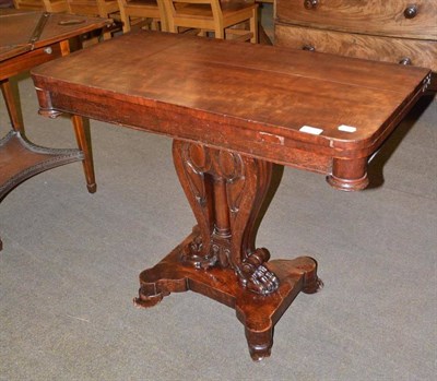 Lot 555 - Victorian mahogany fold-over table