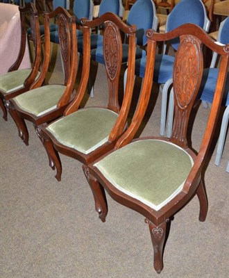 Lot 569 - Four Edwardian chairs