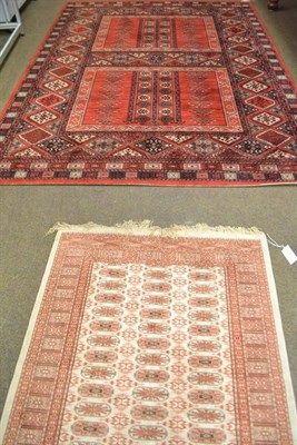 Lot 575 - Modern Persian style carpet and a washed rug