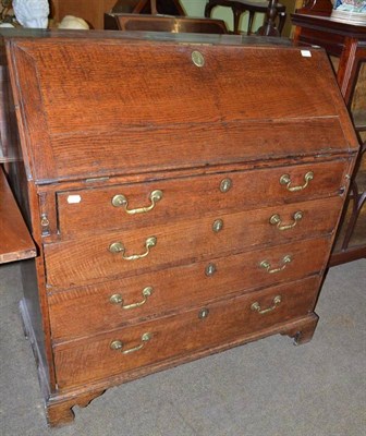 Lot 583 - 18th century oak bureau