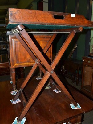 Lot 590 - Mahogany butler's tray and stand