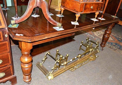 Lot 593 - Late Victorian oak extending dining table