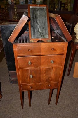 Lot 601 - Late George III mahogany washstand with fitted interior