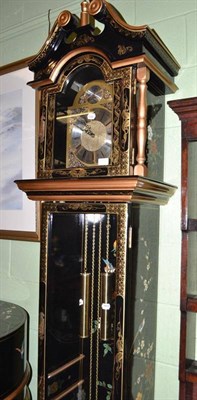 Lot 619 - Modern lacquer longcase clock