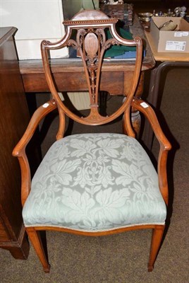 Lot 623 - Edwardian satinwood armchair