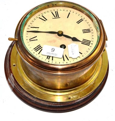 Lot 9 - Brass ship's clock