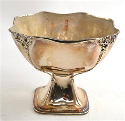Lot 22 - An Edwardian Art Nouveau silver pedestal rose bowl, Sheffield 1904, by Walker & Hall
