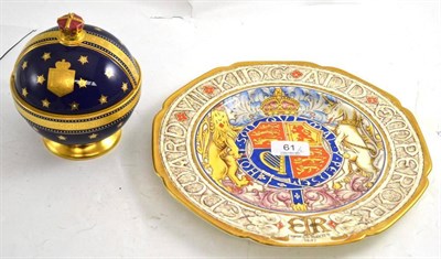 Lot 61 - A Paragon King Edward VIII commemorative plate and a limited edition orb designed by John Wadsworth