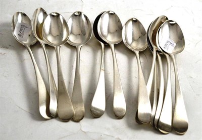 Lot 87 - A set of twelve silver dessert spoons, London 1782, IL (12)