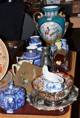 Lot 152 - A quantity of decorative ceramics including Maling, Ringtons teapots, Japanese Kutani bowl,...