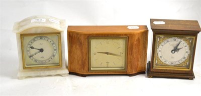 Lot 153 - Three Elliott mantel timepieces