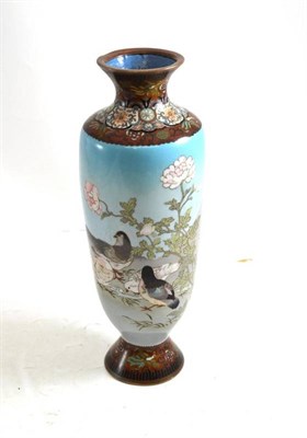 Lot 175 - A Japanese cloisonne enamel vase (a.f.)