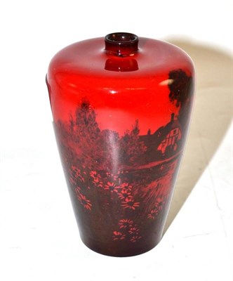 Lot 180 - A Doulton flambe vase