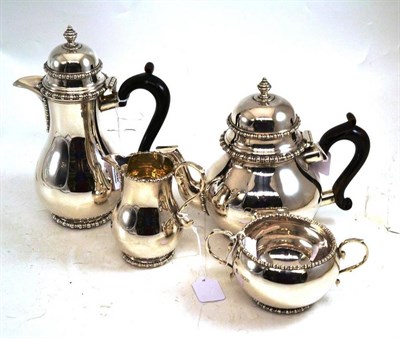 Lot 183 - A silver four piece tea set Manoah Rhodes