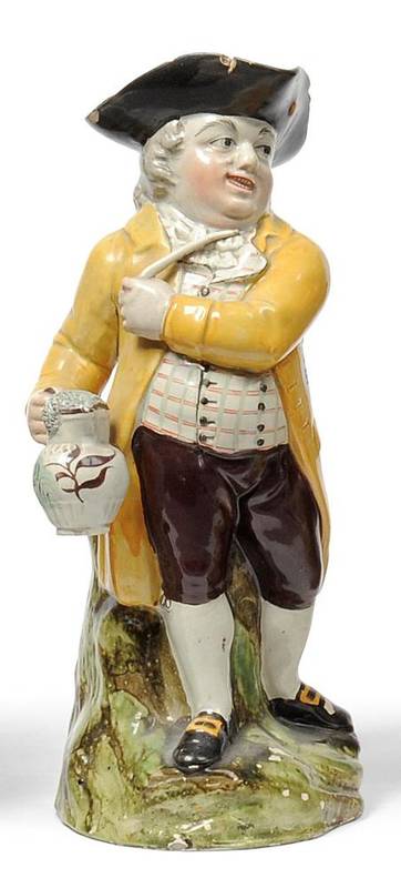 Lot 22 - A Staffordshire Pottery Hearty Goodfellow Toby Jug, late 18th/early 19th century, the standing...