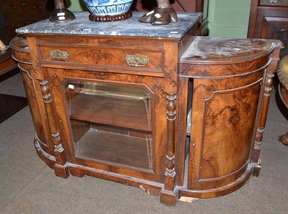Lot 587 - Victorian marble top credenza