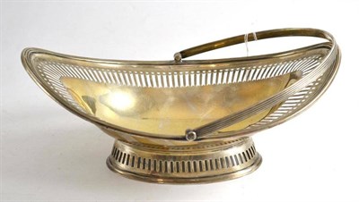 Lot 22 - A silver oval pierced cake basket, H Pearce and Sons, Huddersfield