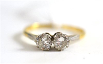 Lot 88 - A diamond two stone ring