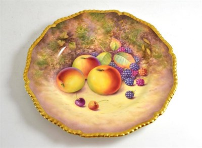 Lot 89 - A Royal Worcester fruit painted plate by P Platt