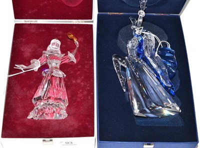 Lot 93 - Swarovski crystal figure Magic of Dance and another Masquerade Lady Harlequin, both boxed with...