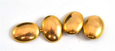 Lot 144 - A pair of 15ct gold cufflinks