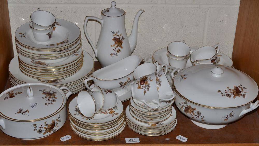 Lot 214 - Royal Worcester Golden Harvest tea/coffee/dinner service