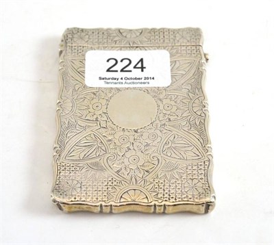 Lot 224 - Silver card case