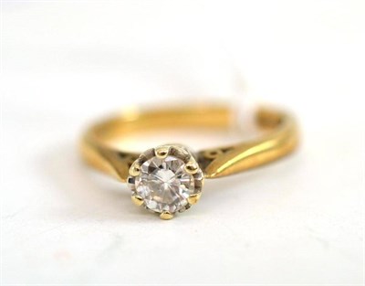Lot 225 - A 9ct gold diamond solitaire ring, total estimated diamond weight 0.40 carat approximately