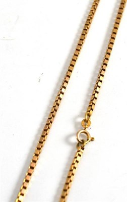 Lot 231 - A 9ct gold brick link chain