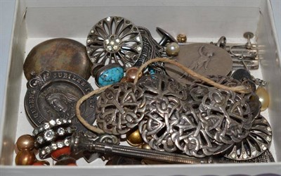 Lot 256 - A collection of small silver including a set of twelve Art & Crafts Celtic style silver...