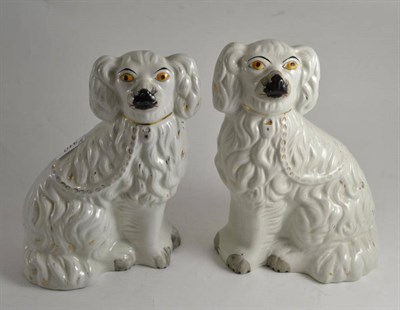 Lot 310 - Pair of small Staffordshire spaniels