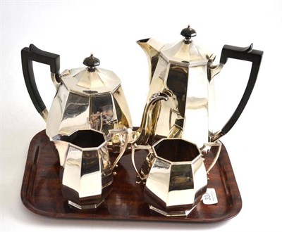 Lot 337 - Four piece silver tea and coffee service