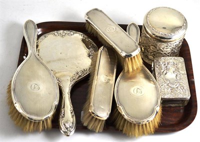 Lot 350 - Silver dressing table pieces