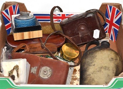 Lot 382 - A box of assorted items including cameras, collectables etc