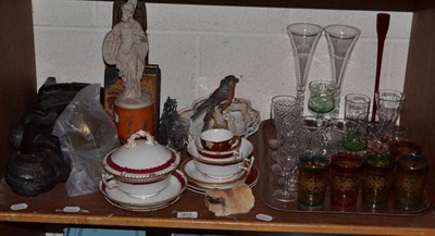 Lot 403 - Drinking glasses, decorative ceramics etc