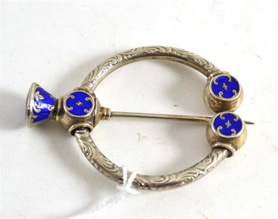 Lot 429 - Scottish enamelled brooch/shawl pin