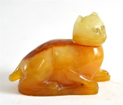 Lot 451 - Chinese jade cat