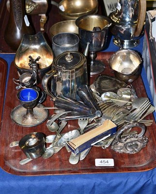 Lot 454 - Silver sauce boat, racing plaque and assorted plate