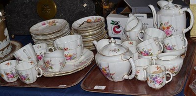 Lot 467 - Assorted Royal Crown Derby 'Posies' tea wares (on two trays)