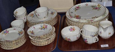 Lot 472 - Royal Worcester 'Roanoke' tea and dinner wares (on two trays)