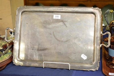 Lot 508 - Two handled silver tray