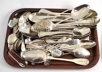 Lot 523 - Assorted Georgian and later silver flatware