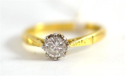 Lot 539 - A diamond solitaire ring, stamped 'PLAT' and '18CT', diamond weight 0.45 carat approximately