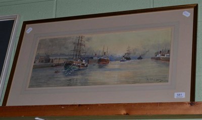 Lot 581 - David Owen Martin (active 1884-1935) ";The Clyde";, signed and inscribed with title, watercolour