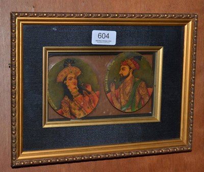 Lot 604 - Indian miniatures framed as one