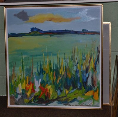 Lot 609 - Robert Walls (20th/21st century), Summer landscape, signed, oil on canvas, together with a pair...