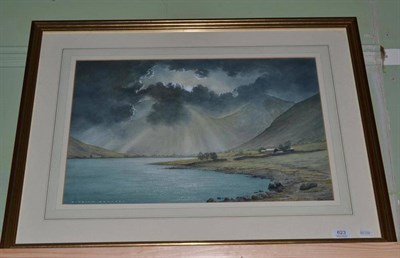 Lot 623 - D Keith Johnson, watercolour of Wasdale