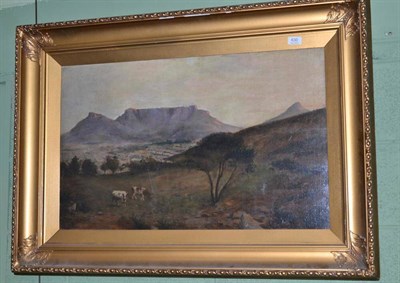 Lot 630 - George M Winkles, oil on canvas of Table Mountain